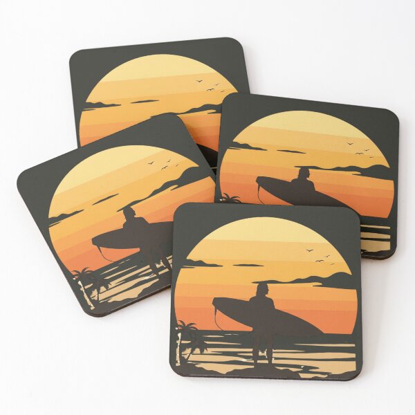 Item preview, Surfer Silhouette at Sunset - Beach Lifestyle Art designed and sold by ZENTIO.