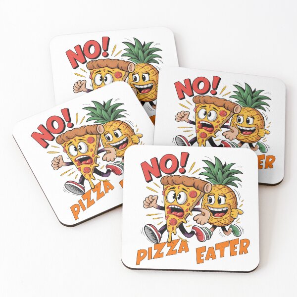 Item preview, No! Pizza Eater – Funny Pineapple and Pizza Slice designed and sold by Fragy72.
