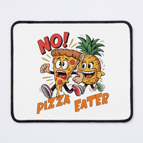 Item preview, No! Pizza Eater – Funny Pineapple and Pizza Slice designed and sold by Fragy72.