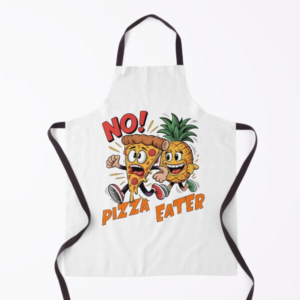 Item preview, No! Pizza Eater – Funny Pineapple and Pizza Slice designed and sold by Fragy72.