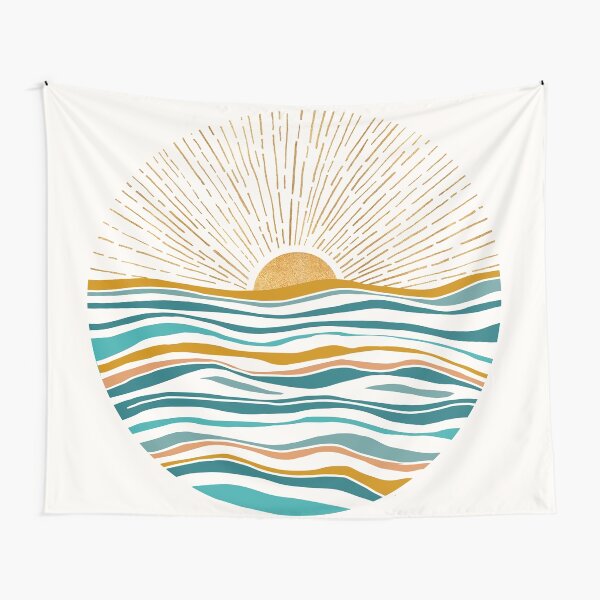 Aperçu de l'œuvre Paysage abstrait du soleil et de la mer créée et vendue par Enchanted Adventure .
