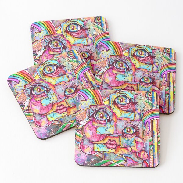 Item preview, Cubism Rainbow Portrait  designed and sold by crestfallenmermaid.