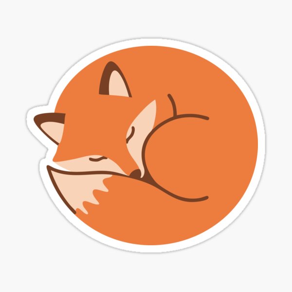Item preview, Cute Sleeping Fox designed and sold by RealMerchNow.