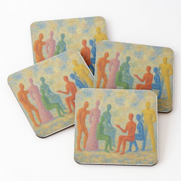 Item preview, Le Corbusier colourful gathering - Impressionist Style designed and sold by SLGA-Designs.