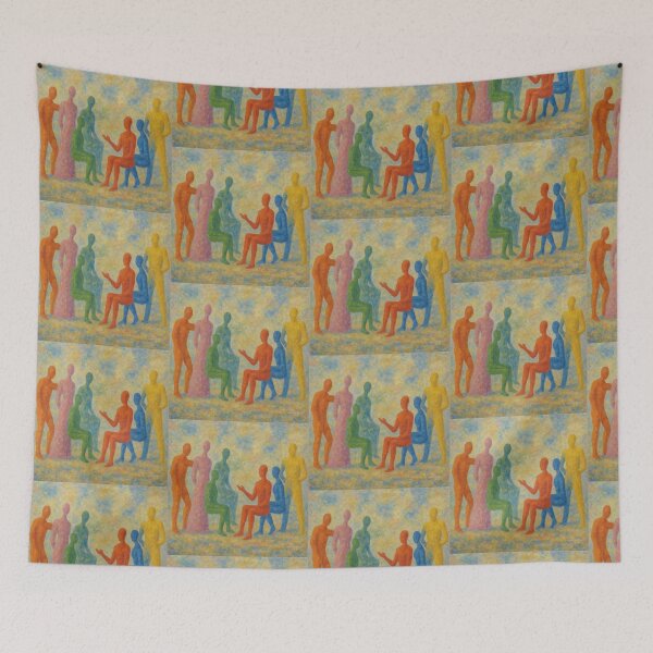 Item preview, Le Corbusier colourful gathering - Impressionist Style designed and sold by SLGA-Designs.