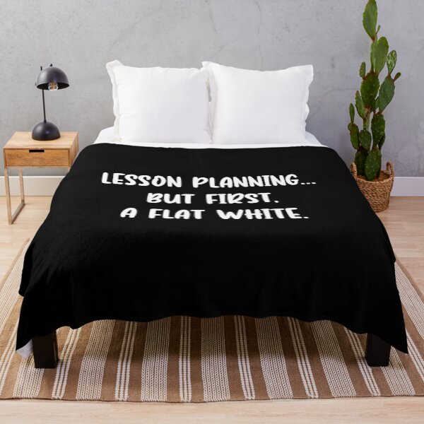 Item preview, Lesson Planning... But First, a Flat White – Funny Teacher Coffee Quote designed and sold by Mustapha ALAHAYANE.