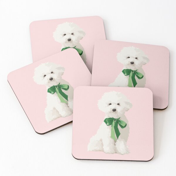 Item preview, Cute fluffy dog with green bow designed and sold by Ilze Lucero.