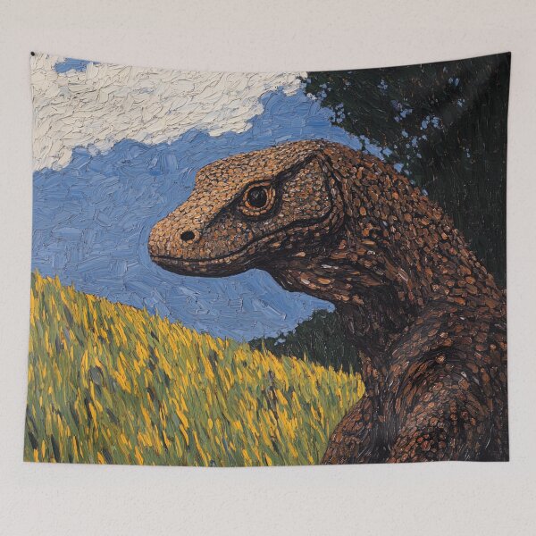Item preview, Komodo dragon | Post-impressionist painting style designed and sold by ComicsFactory.