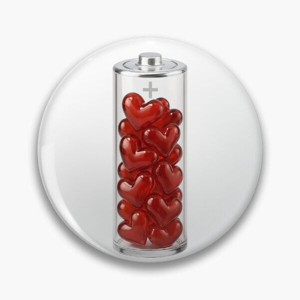 Item preview, Glass Battery Filled with Hearts designed and sold by nvrprooo.