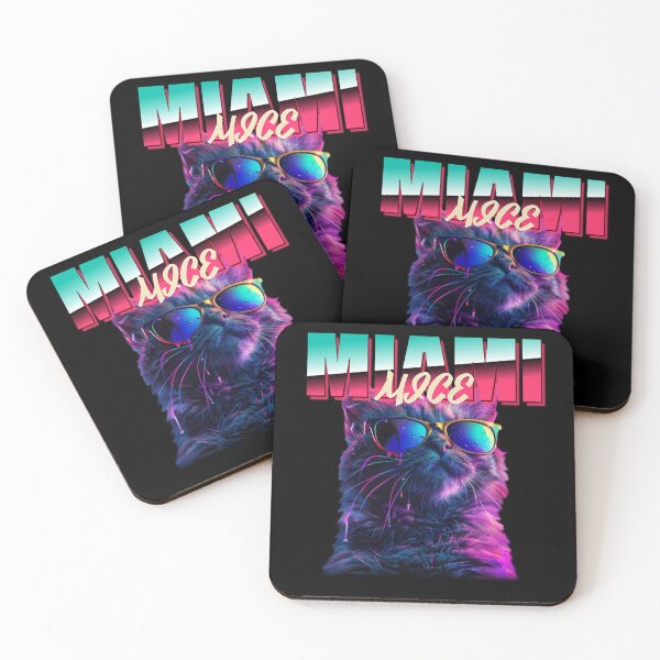 Item preview, MIAMI MICE Vintage Retro 90's Cat Funny EDM Cool Kitty Design designed and sold by PowerfulPrinted.