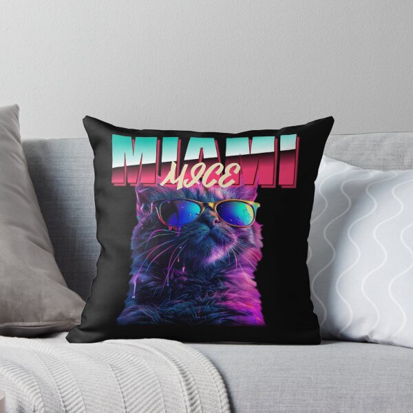 Item preview, MIAMI MICE Vintage Retro 90's Cat Funny EDM Cool Kitty Design designed and sold by PowerfulPrinted.