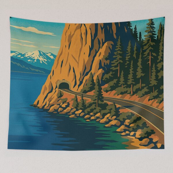 Item preview, Cave Rock Vintage Poster designed and sold by ~ Roodpart ~ Owen White.