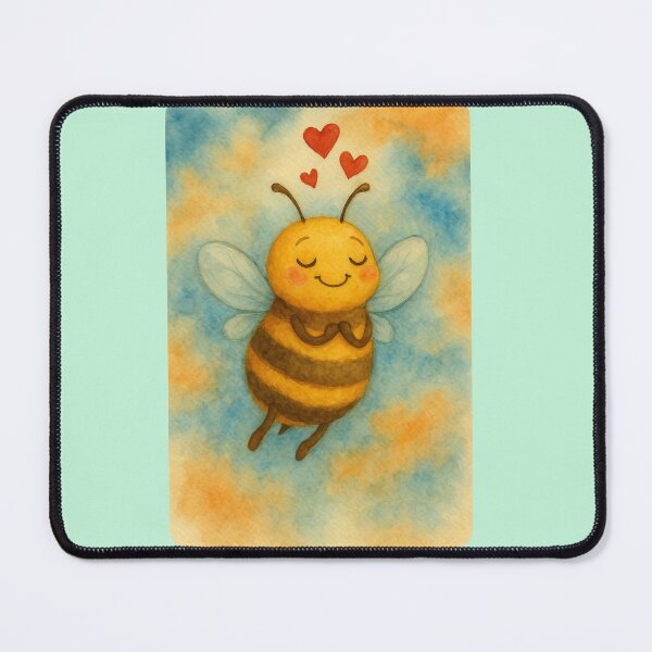 Item preview, Love Bee – Watercolor Cuteness in the Air designed and sold by GusiaTreasures.