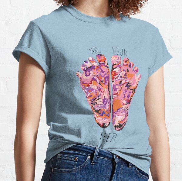 Free Your Feet - Pink Classic T-Shirt