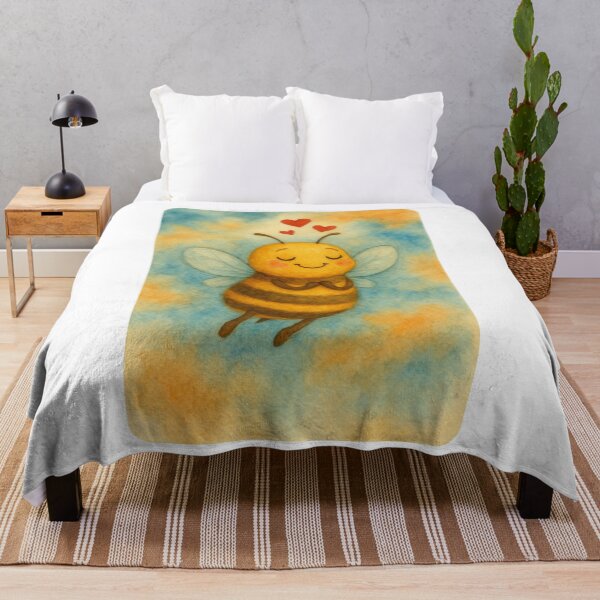 Item preview, Love Bee – Watercolor Cuteness in the Air designed and sold by GusiaTreasures.