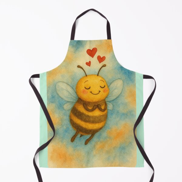 Item preview, Love Bee – Watercolor Cuteness in the Air designed and sold by GusiaTreasures.