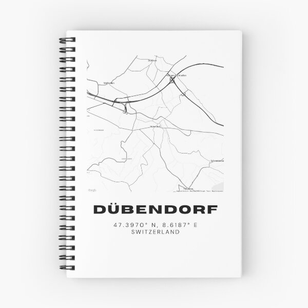 Item preview, Minimalist Black & White Dübendorf, Switzerland City Map designed and sold by RM-Journey.