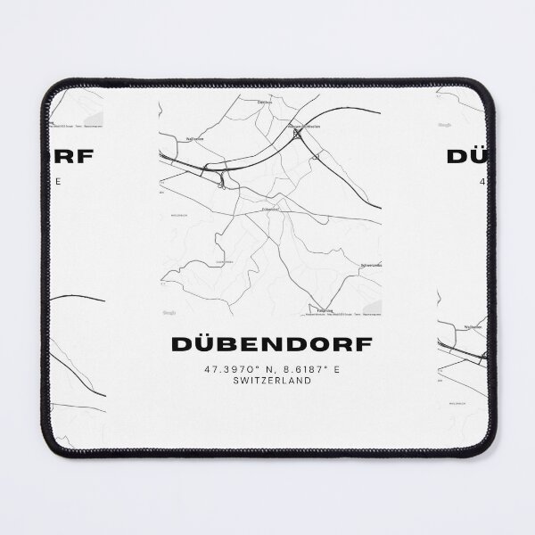 Item preview, Minimalist Black & White Dübendorf, Switzerland City Map designed and sold by RM-Journey.