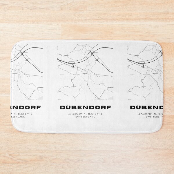 Item preview, Minimalist Black & White Dübendorf, Switzerland City Map designed and sold by RM-Journey.