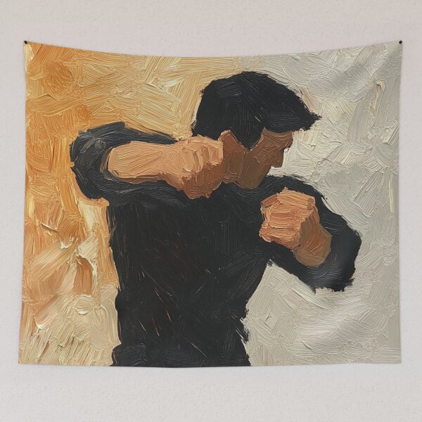 Item preview, Krav Maga fighter | Post-impressionist painting style designed and sold by ComicsFactory.