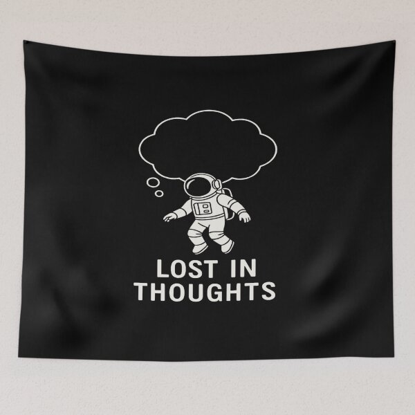 Item preview, Lost in Thoughts – Astronaut Floating Design designed and sold by PrintHorizonD.