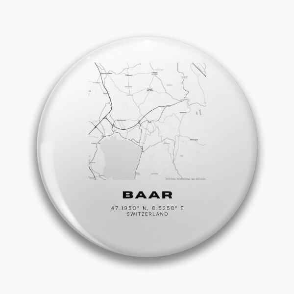 Item preview, Minimalist Black & White Baar, Switzerland City Map designed and sold by RM-Journey.