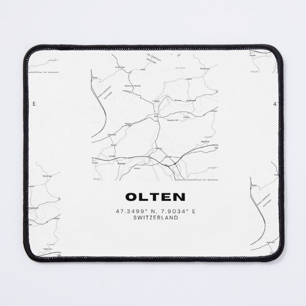 Item preview, Minimalist Black & White Olten, Switzerland City Map designed and sold by RM-Journey.