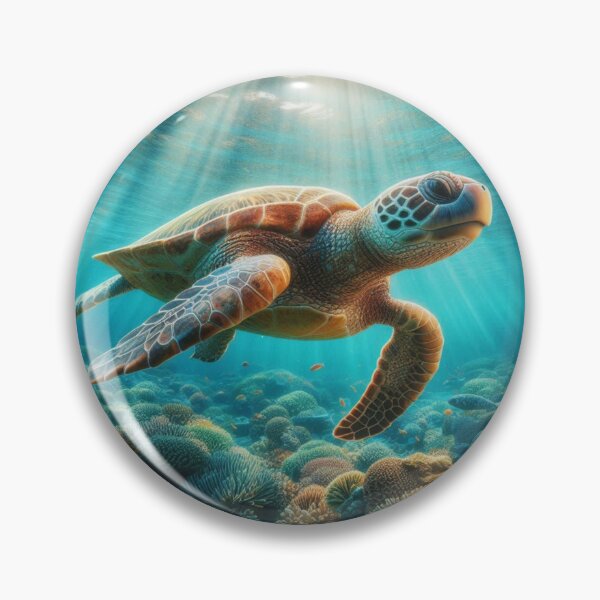 Item preview, Tropical Sea Turtle Swimming Underwater – Ocean-Inspired Design for Beach Lovers and Vacation Vibes designed and sold by knalpot-design.
