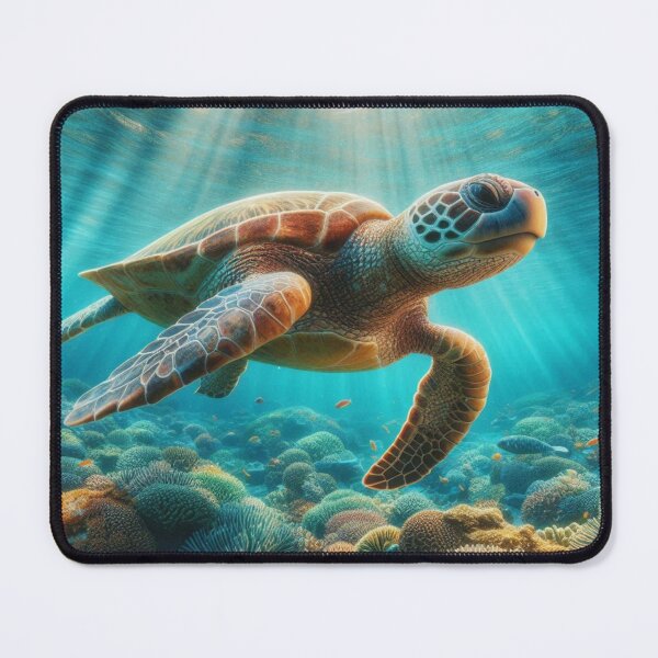 Item preview, Tropical Sea Turtle Swimming Underwater – Ocean-Inspired Design for Beach Lovers and Vacation Vibes designed and sold by knalpot-design.