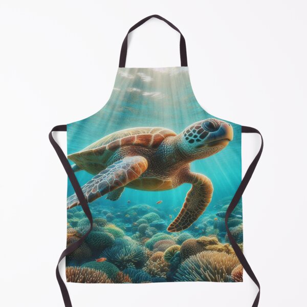 Item preview, Tropical Sea Turtle Swimming Underwater – Ocean-Inspired Design for Beach Lovers and Vacation Vibes designed and sold by knalpot-design.