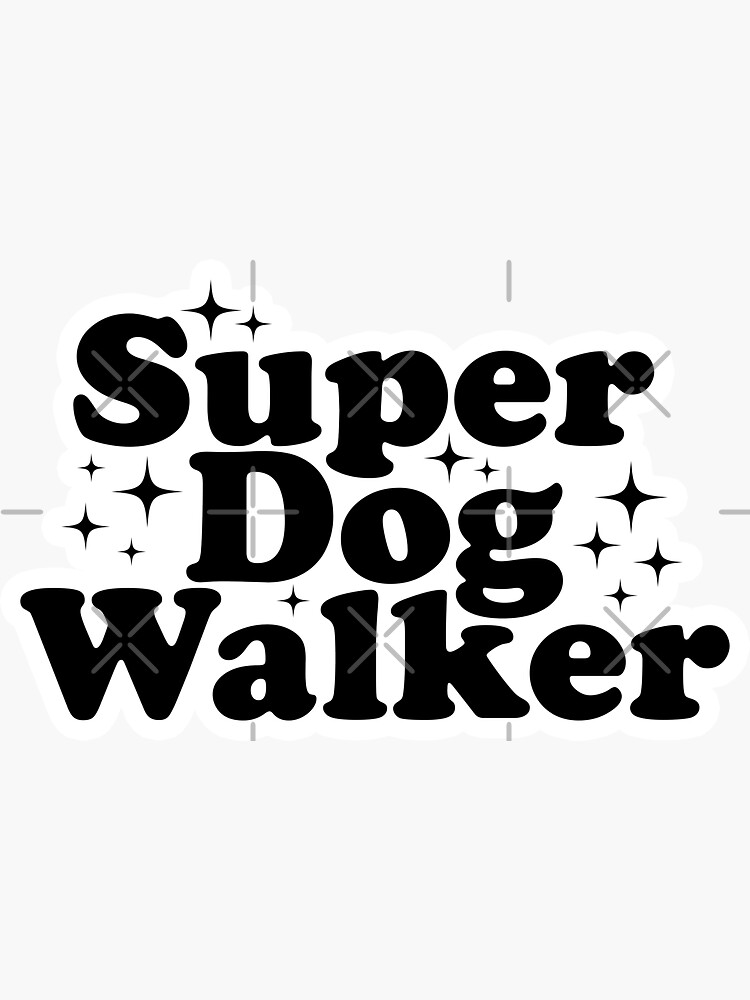 Thumbnail 3 of 3, Sticker, Super Dog Walker designed and sold by K9ish.