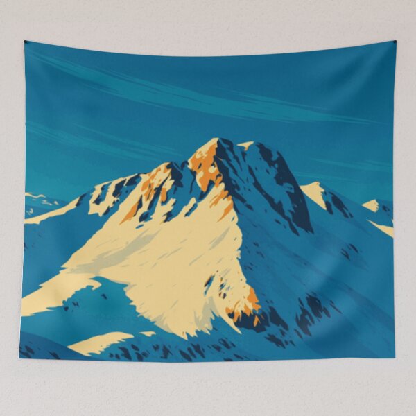 Item preview, Cool Morning Round Top Peak Vintage Poster designed and sold by ~ Roodpart ~ Owen White.