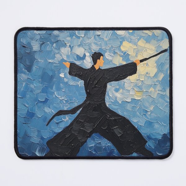 Item preview, Kung fu fighter | Post-impressionist painting style designed and sold by ComicsFactory.