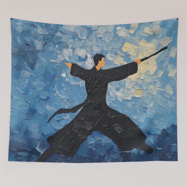 Item preview, Kung fu fighter | Post-impressionist painting style designed and sold by ComicsFactory.