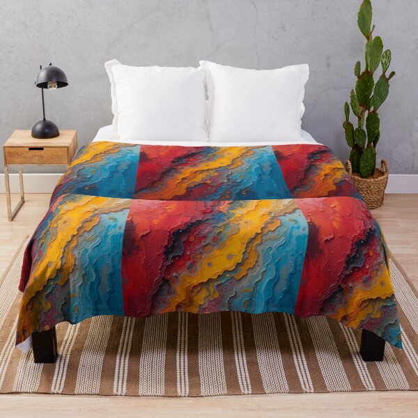 Item preview, Red Blues Yellow Vibrant Fusion Colors Emotions Art designed and sold by ART ATTACK ZONE.