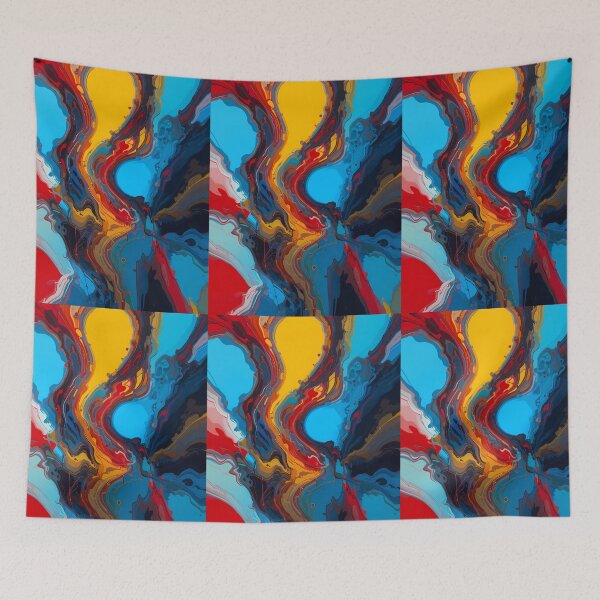 Item preview, Paint Red Blue Yellow Fusion Colors Emotions Art designed and sold by ART ATTACK ZONE.