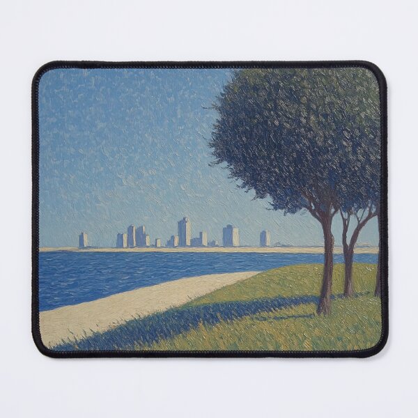 Item preview, Kuwait landscape | Post-impressionist painting style designed and sold by ComicsFactory.