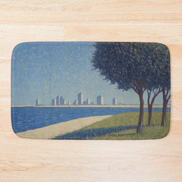 Item preview, Kuwait landscape | Post-impressionist painting style designed and sold by ComicsFactory.