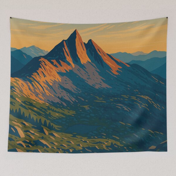 Item preview, Whorl Mountain Vintage Poster designed and sold by ~ Roodpart ~ Owen White.
