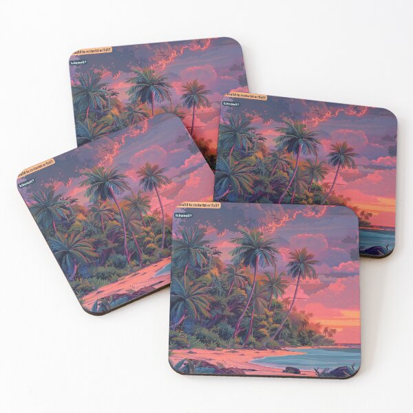 Item preview, Summer.exe Has Stopped Working – Tropical Error Message Art designed and sold by kurtulushstudio.