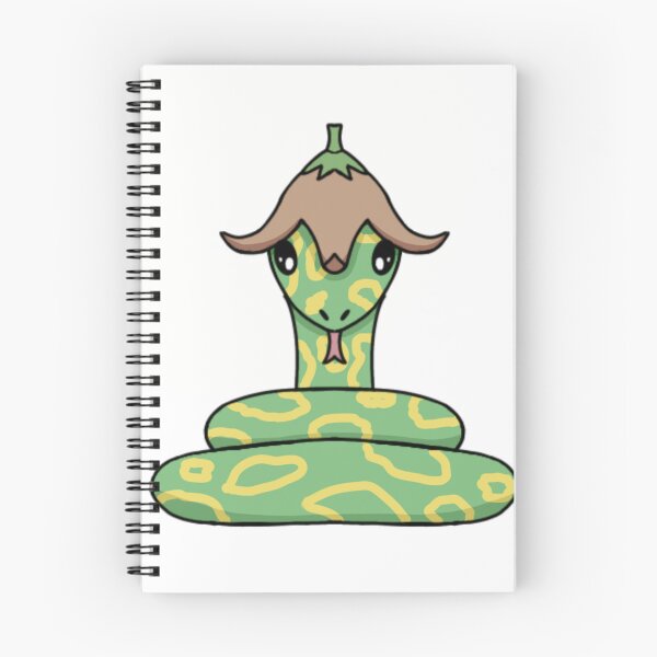 Item preview, Little green Snake with brown Flower hat designed and sold by CyanBlobStudio.