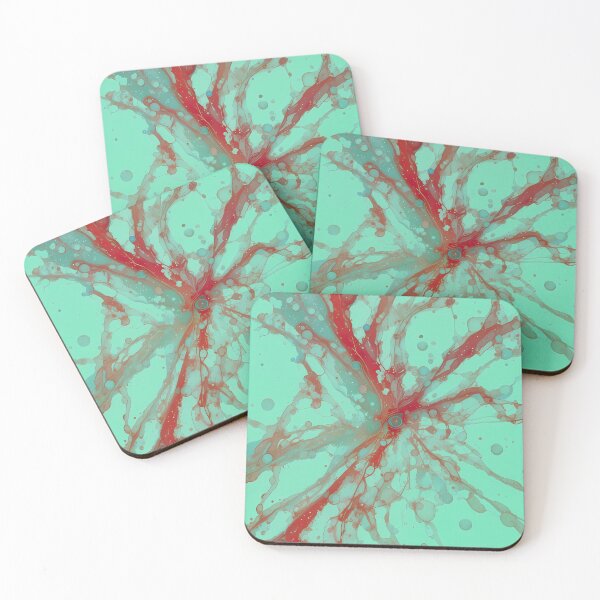 Item preview, Red Green Energetic Movements Colors Abstract Paint Art designed and sold by ART ATTACK ZONE.