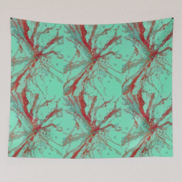 Item preview, Red Green Energetic Movements Colors Abstract Paint Art designed and sold by ART ATTACK ZONE.