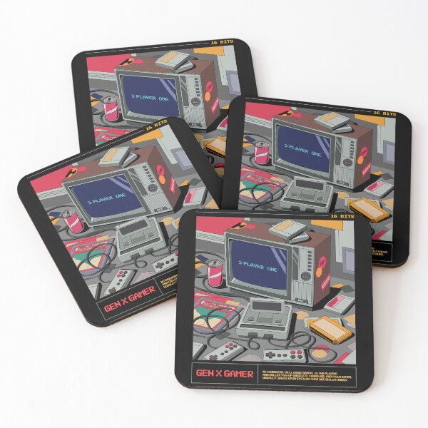 Item preview, GEN X GAMER Retro Gaming Consoles Video Games Fun 80's Design designed and sold by PowerfulPrinted.