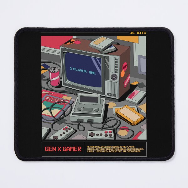 Item preview, GEN X GAMER Retro Gaming Consoles Video Games Fun 80's Design designed and sold by PowerfulPrinted.