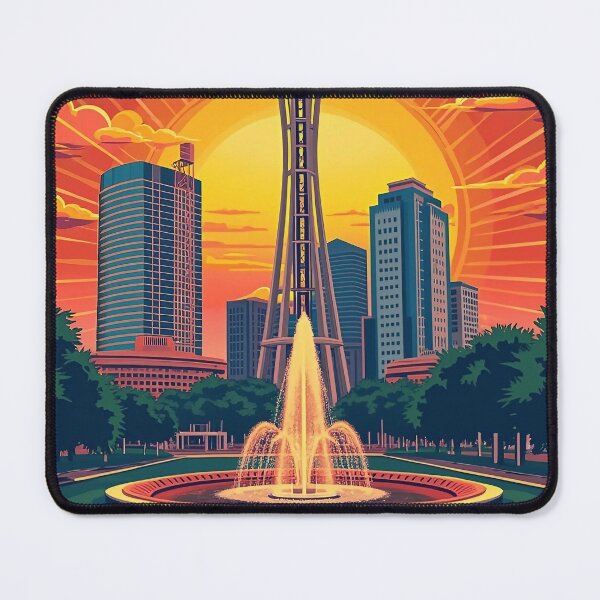 Item preview, Oklahoma City Retro Poster | Digital Pop Art Skyline | Vibrant Cityscape Wall Art | Colorful Urban Landscape | Bold OKC Illustration designed and sold by PaintedPixels01.