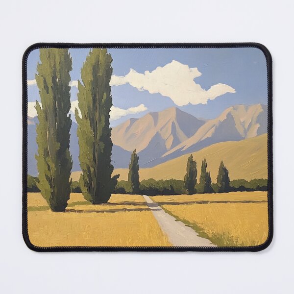 Item preview, Kyrgyzstan landscape | Post-impressionist painting style designed and sold by ComicsFactory.