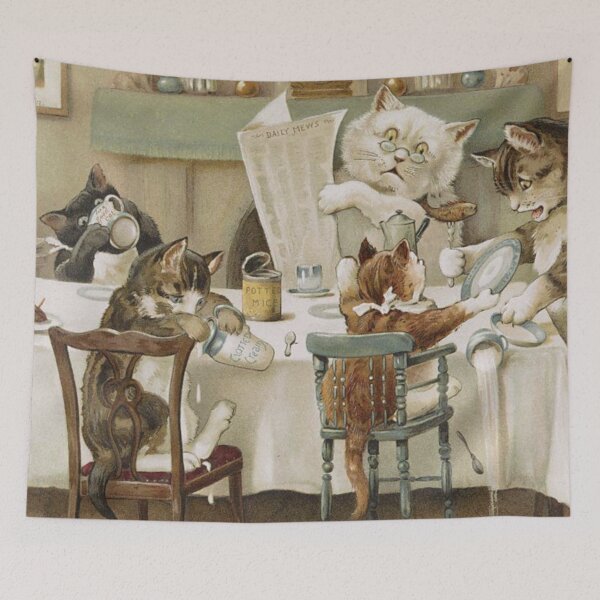 Item preview,  Pussy's Breakfast Time,1892 designed and sold by RickE.