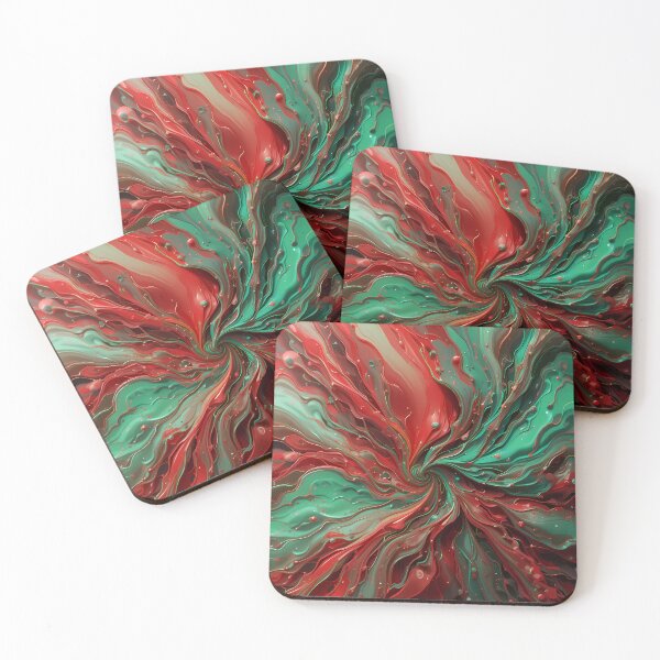 Item preview, Hi Red Green Movements Colors Abstract Paint Art designed and sold by ART ATTACK ZONE.