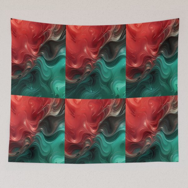 Item preview, Lines Red Green Movements Colors Abstract Paint Art designed and sold by ART ATTACK ZONE.